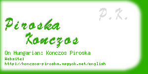 piroska konczos business card